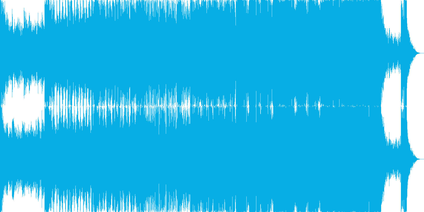 ラウドで激しいダブステップの再生済みの波形