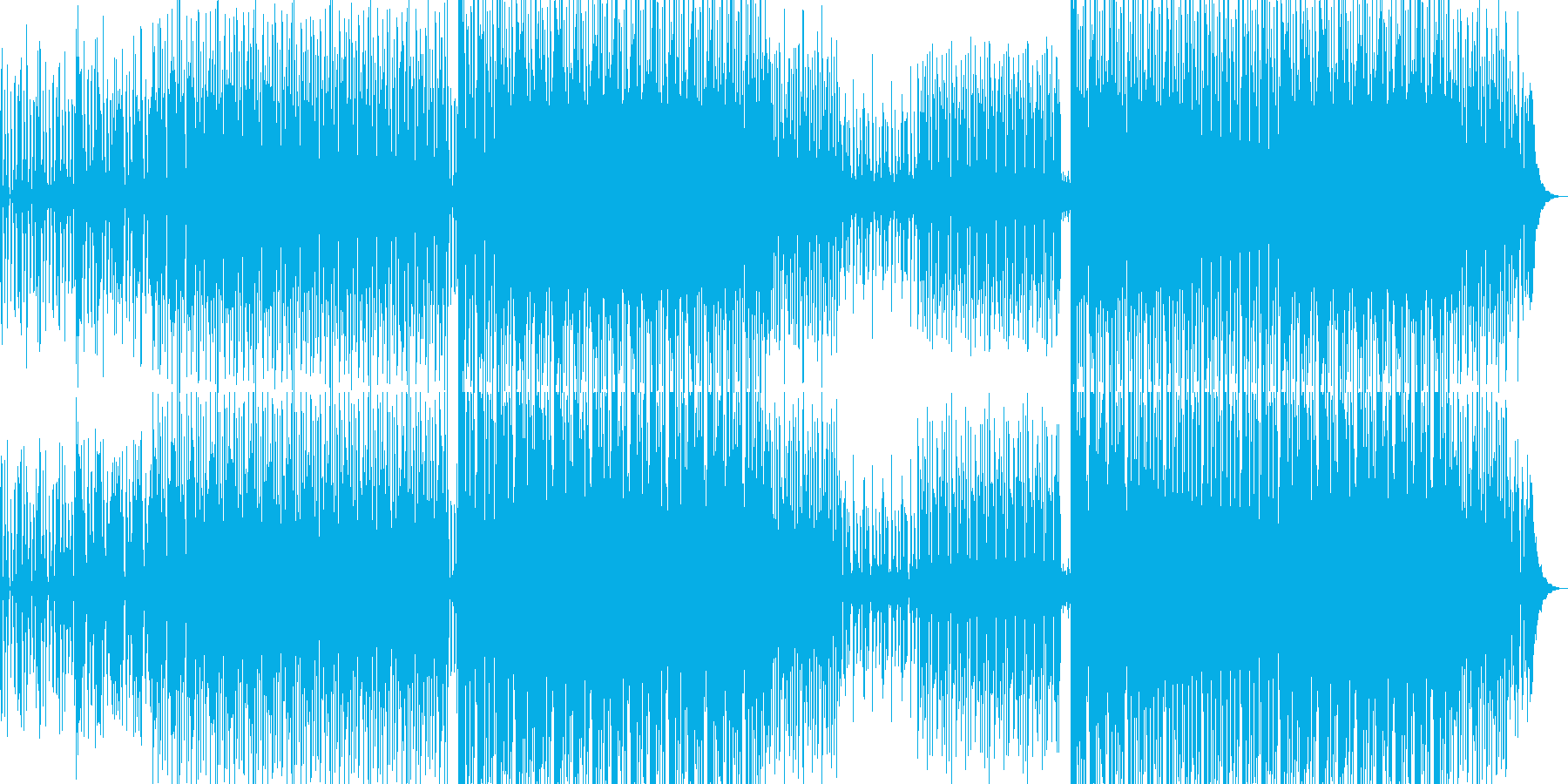 ニュース向けBGM(リズムグルーヴ)の再生済みの波形