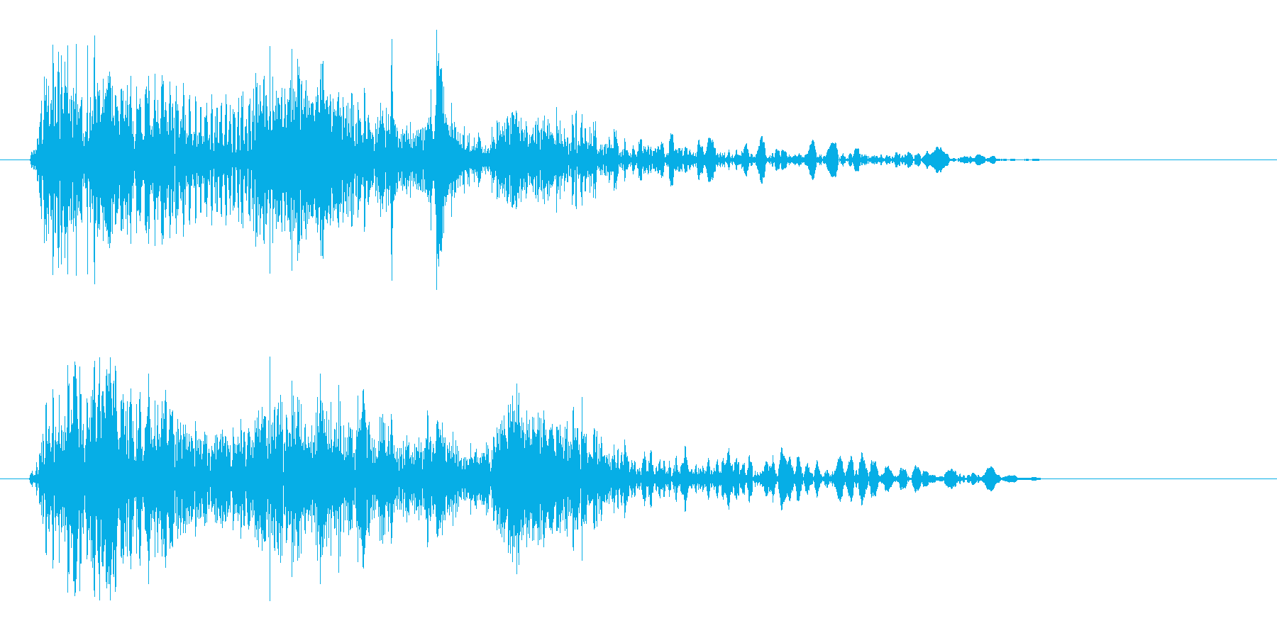 ビュヨン(弾のようなものが発射される音)の再生済みの波形