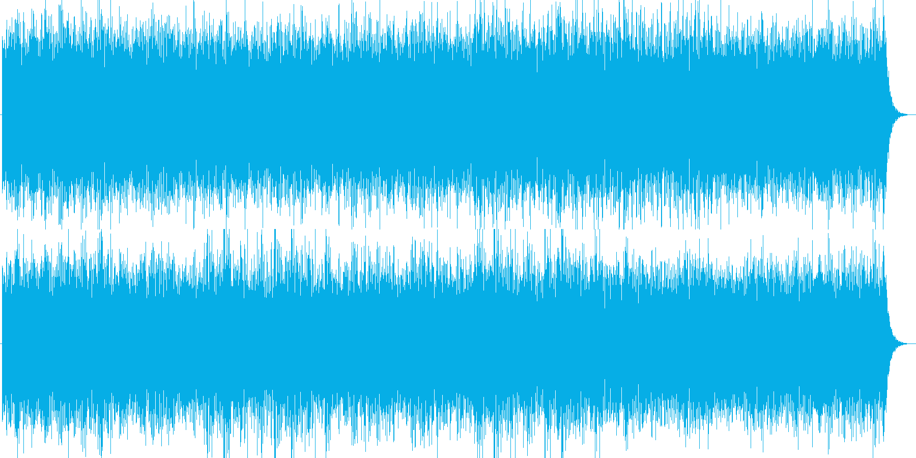 ゆったりとした洋のイメージの曲の再生済みの波形