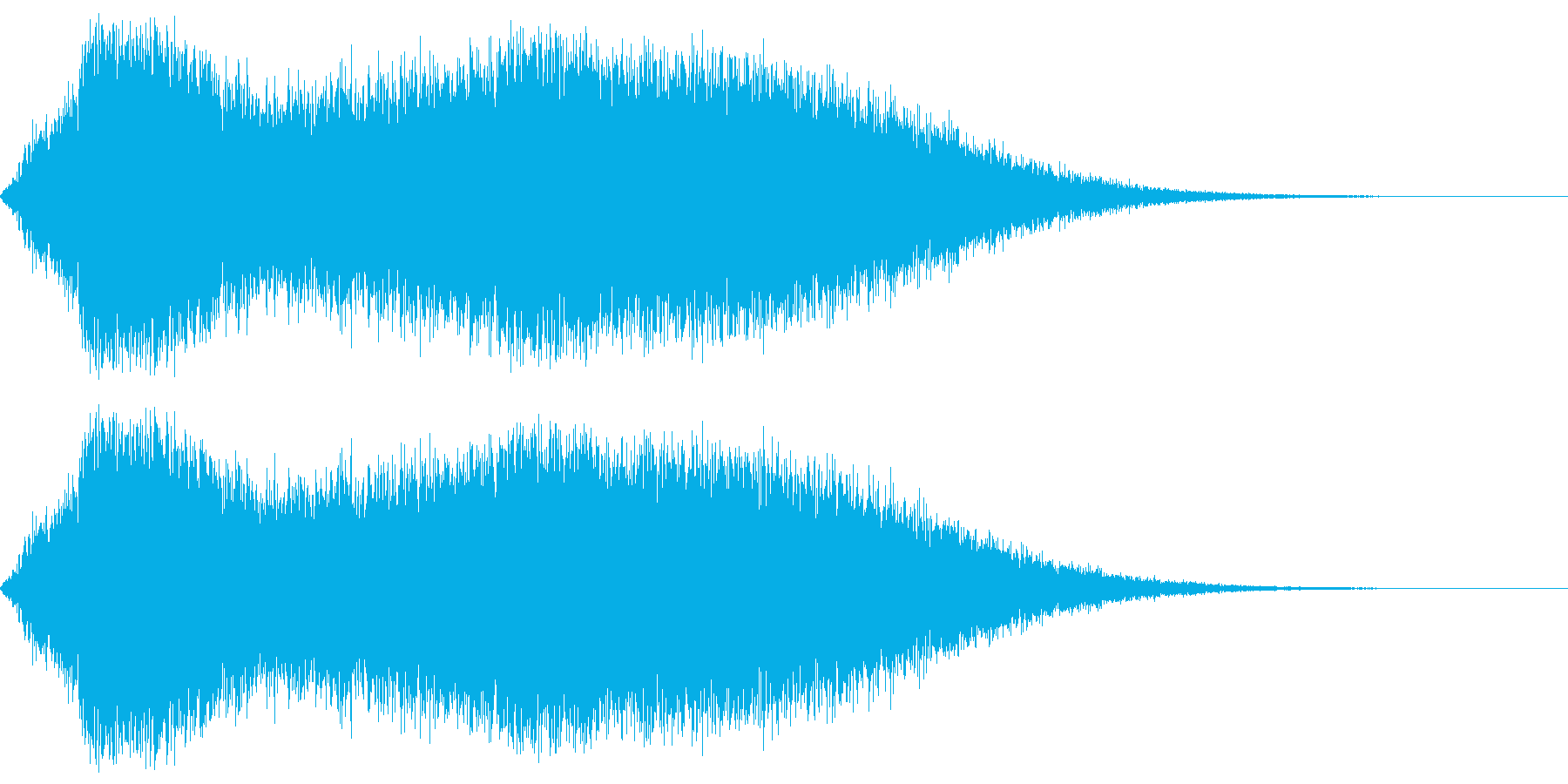 アニメにありそうなミサイルが飛び交う音の再生済みの波形