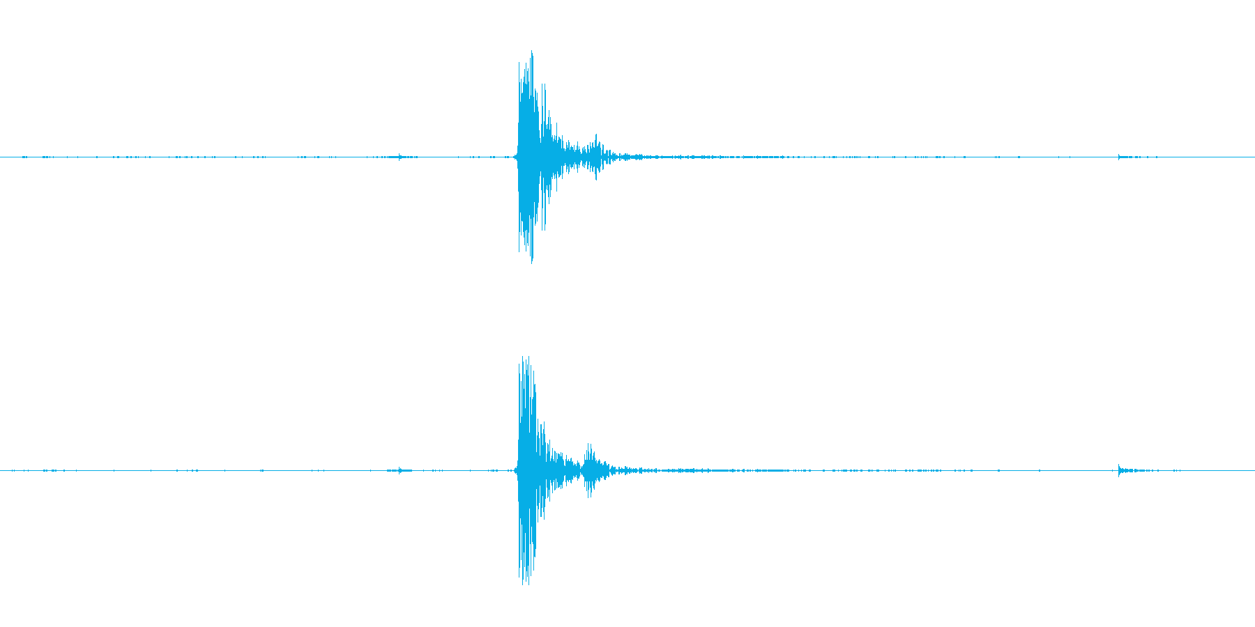 どんっ。打撃音。の再生済みの波形