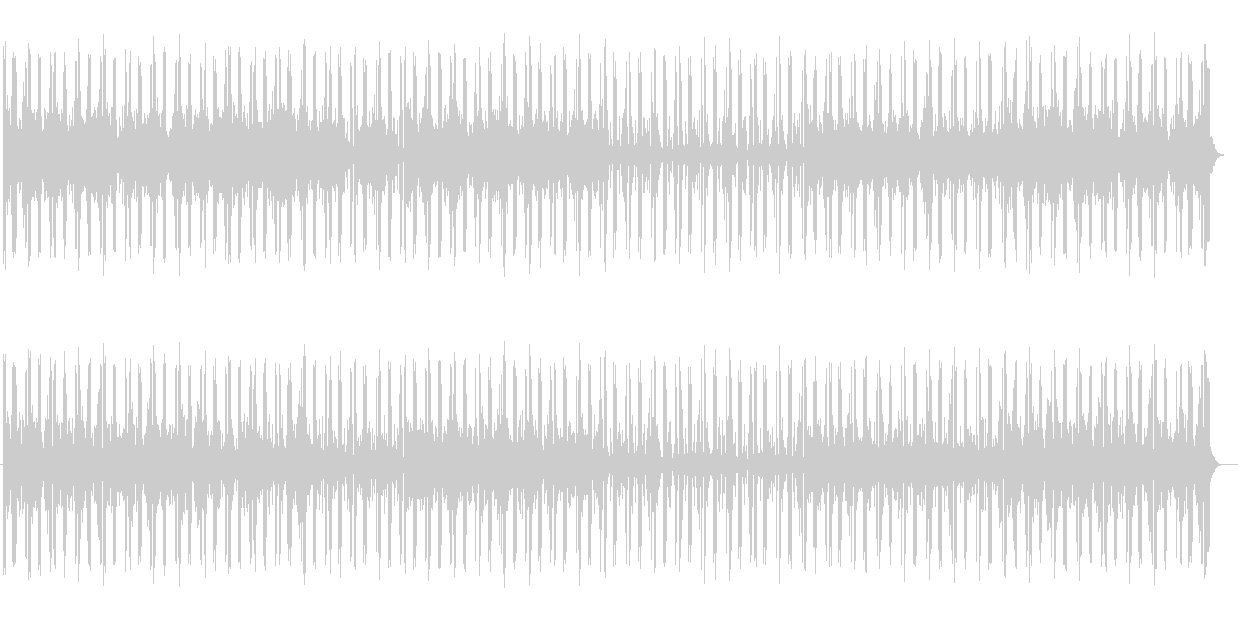 ベースが響くヒーリングミュージックの未再生の波形