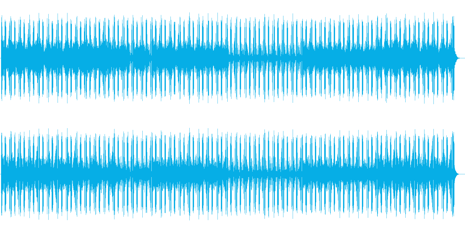 ベースが響くヒーリングミュージックの再生済みの波形