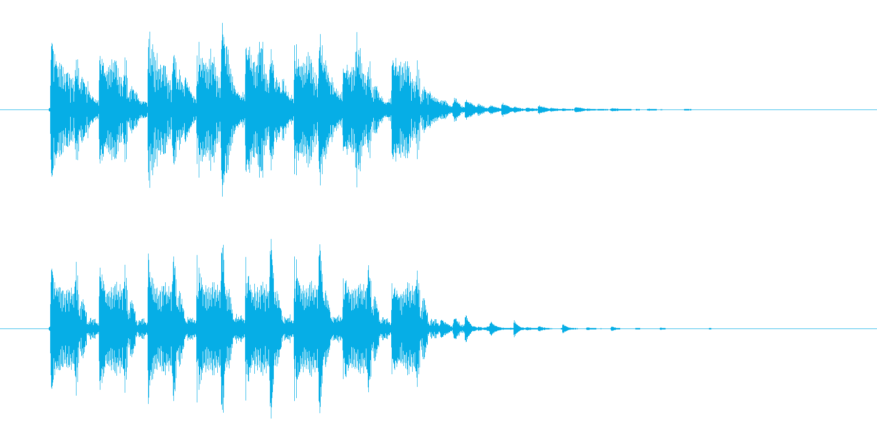 クールで暗めなテクノポップスのジングル曲の再生済みの波形