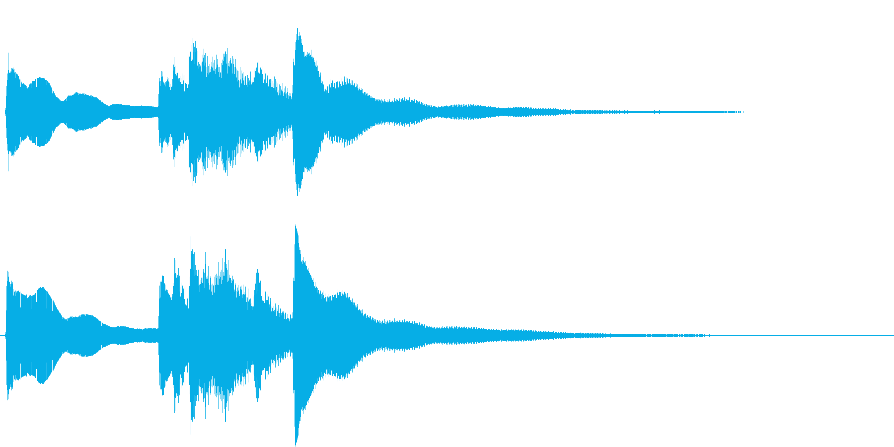 お正月の定番曲「春の海」から冒頭フレーズの再生済みの波形