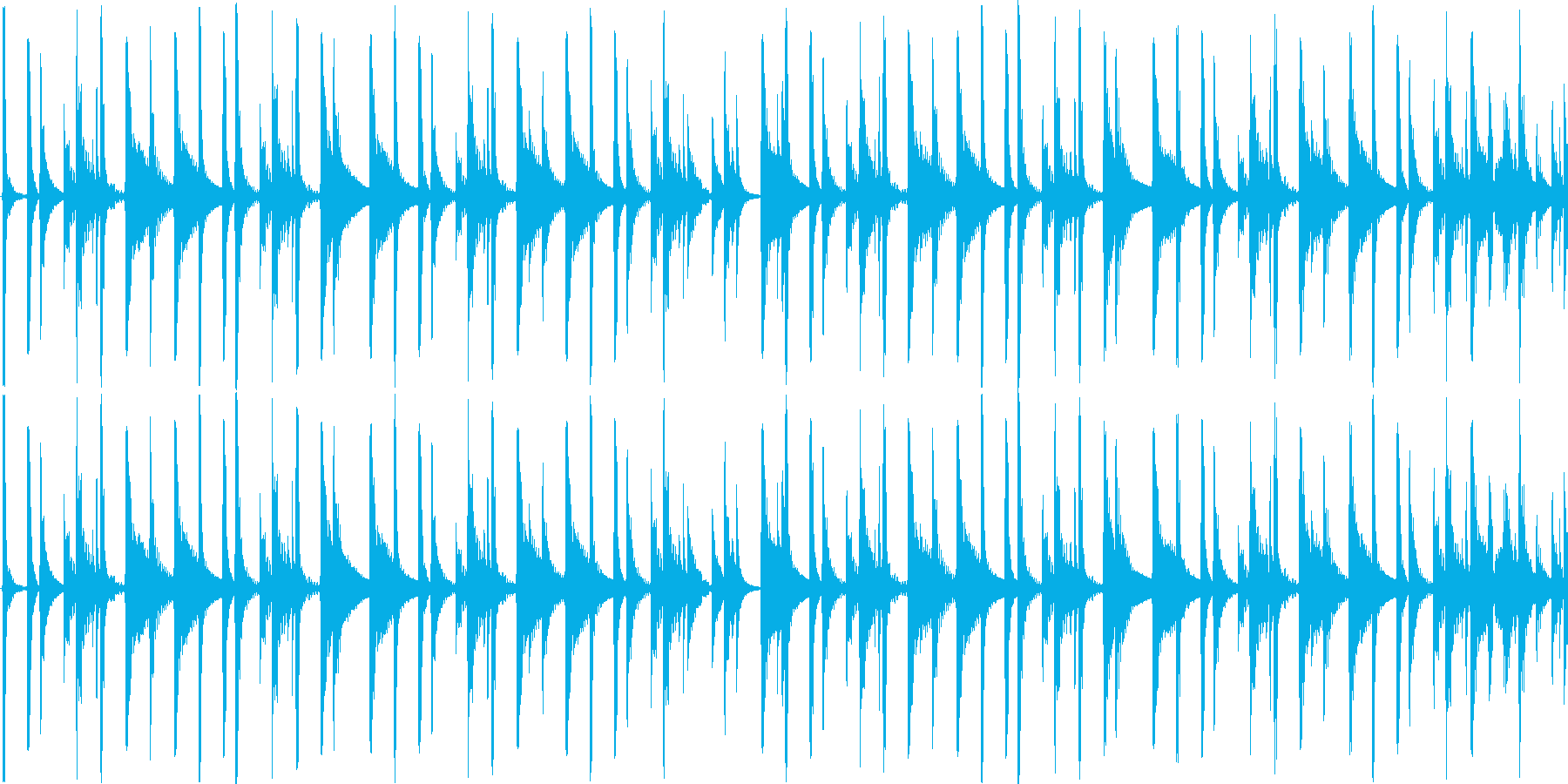 ハウスのリズムを基本にした楽曲です。の再生済みの波形