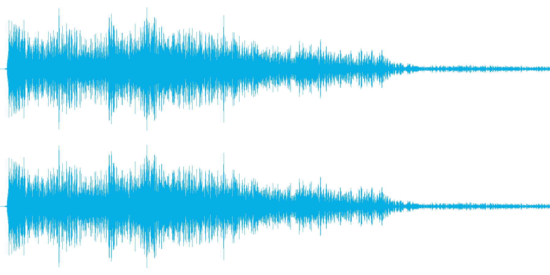 クイズの出題されるときの音の再生済みの波形