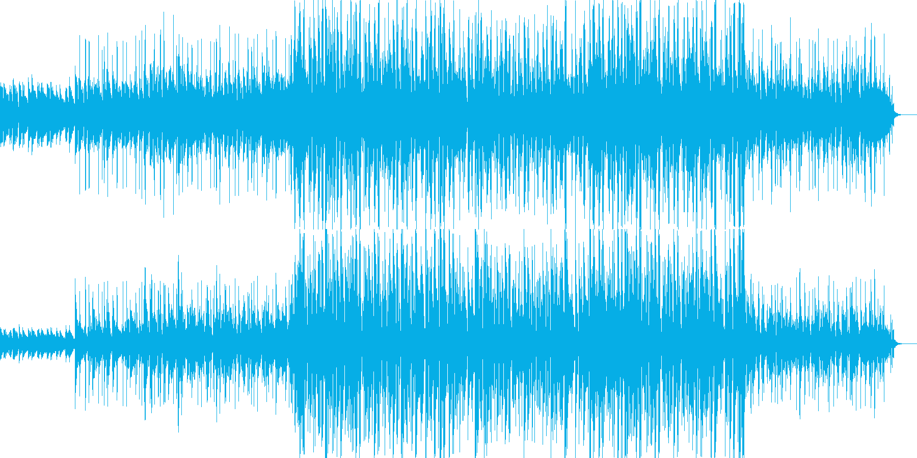 カフェのようなオシャレな曲(アコギ)の再生済みの波形