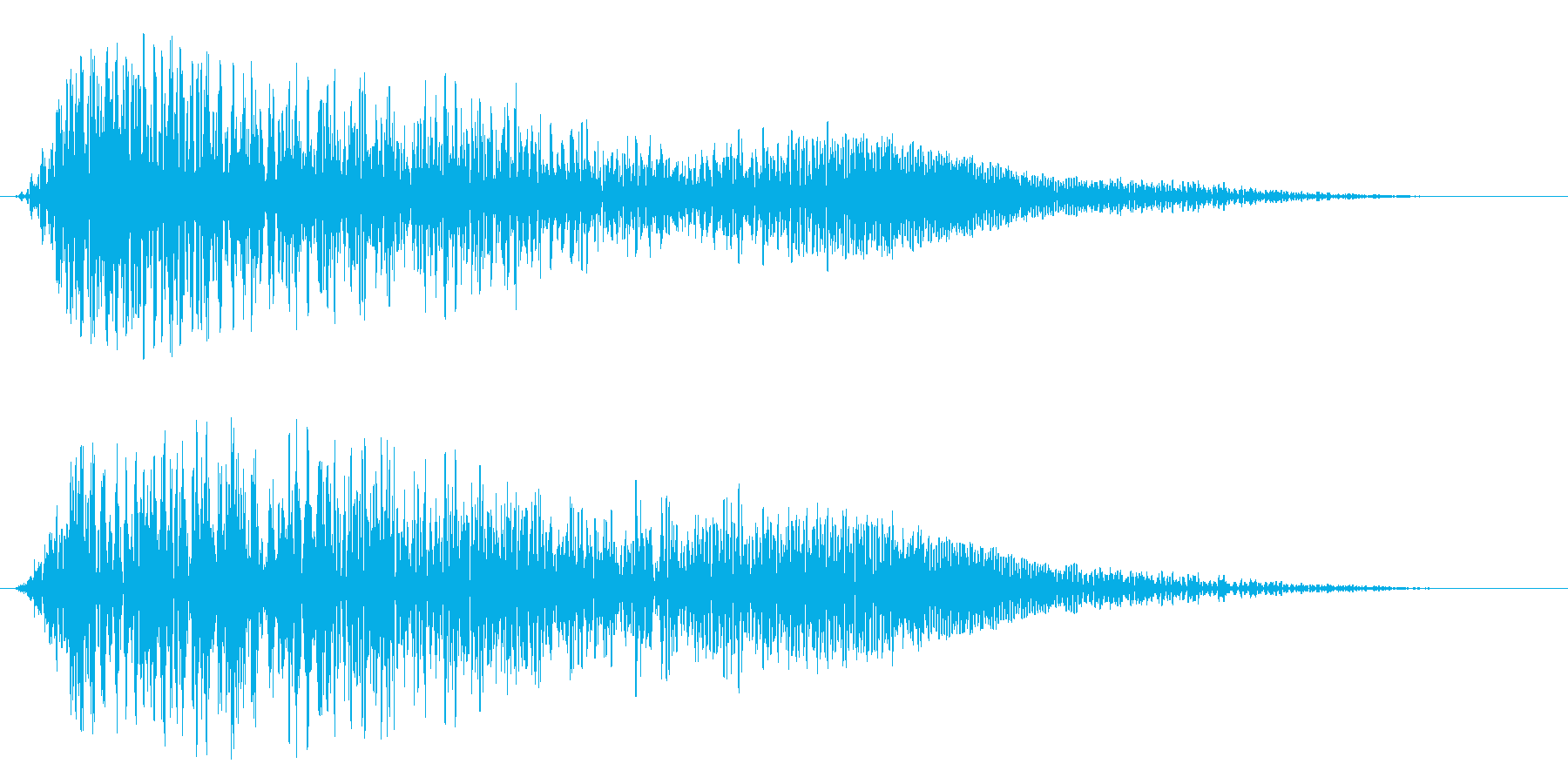 曇りのある落ち着いた効果音の再生済みの波形