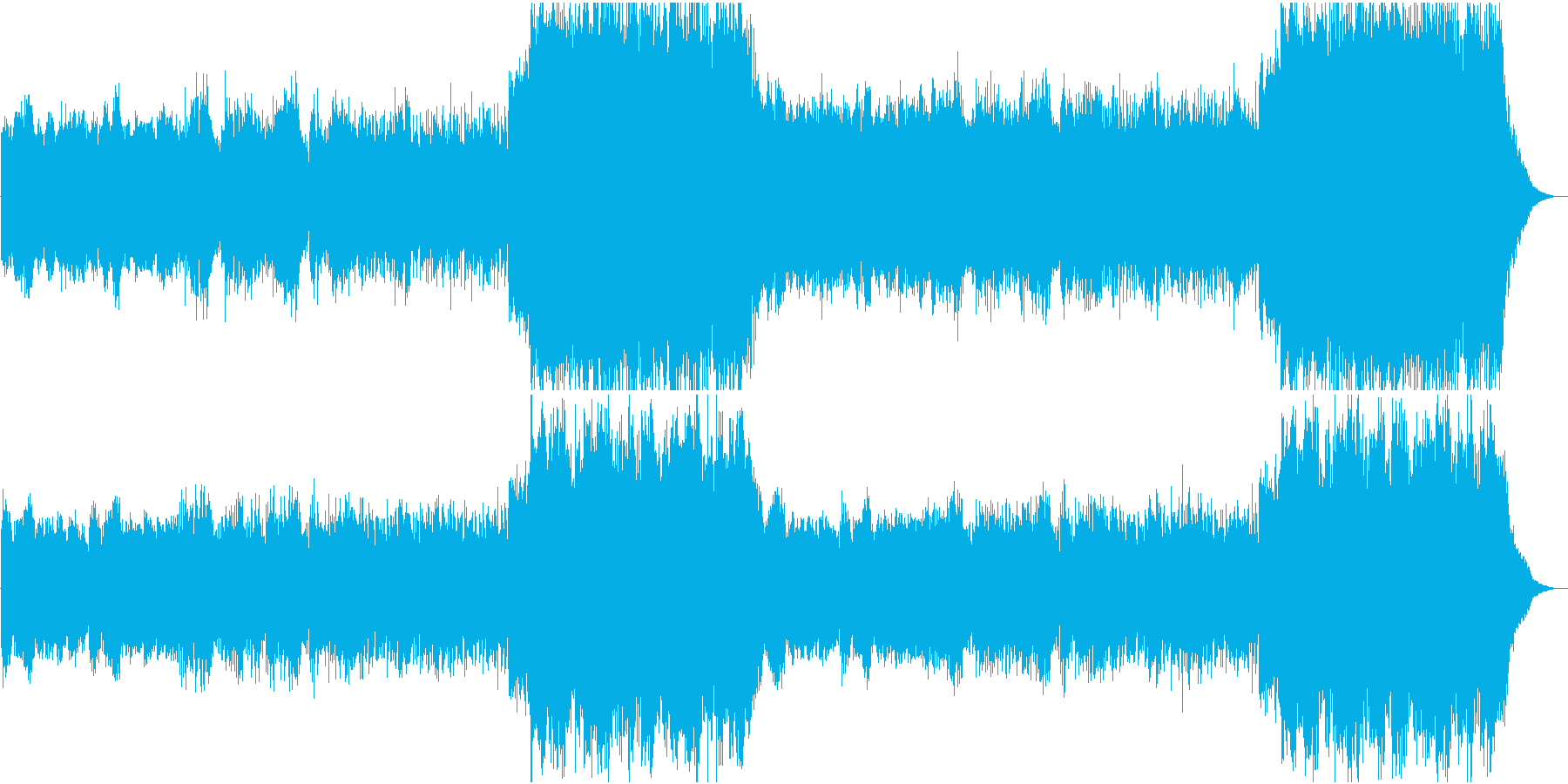 エンニオモリコーネ風オリジナル曲の再生済みの波形