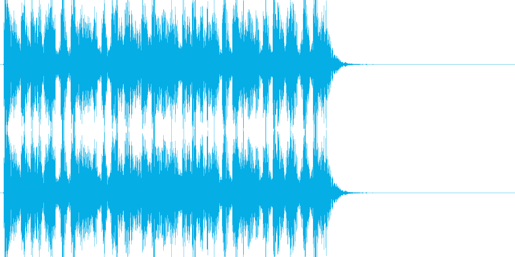 デトロイトテクノ調のジングル向きの短い曲の再生済みの波形