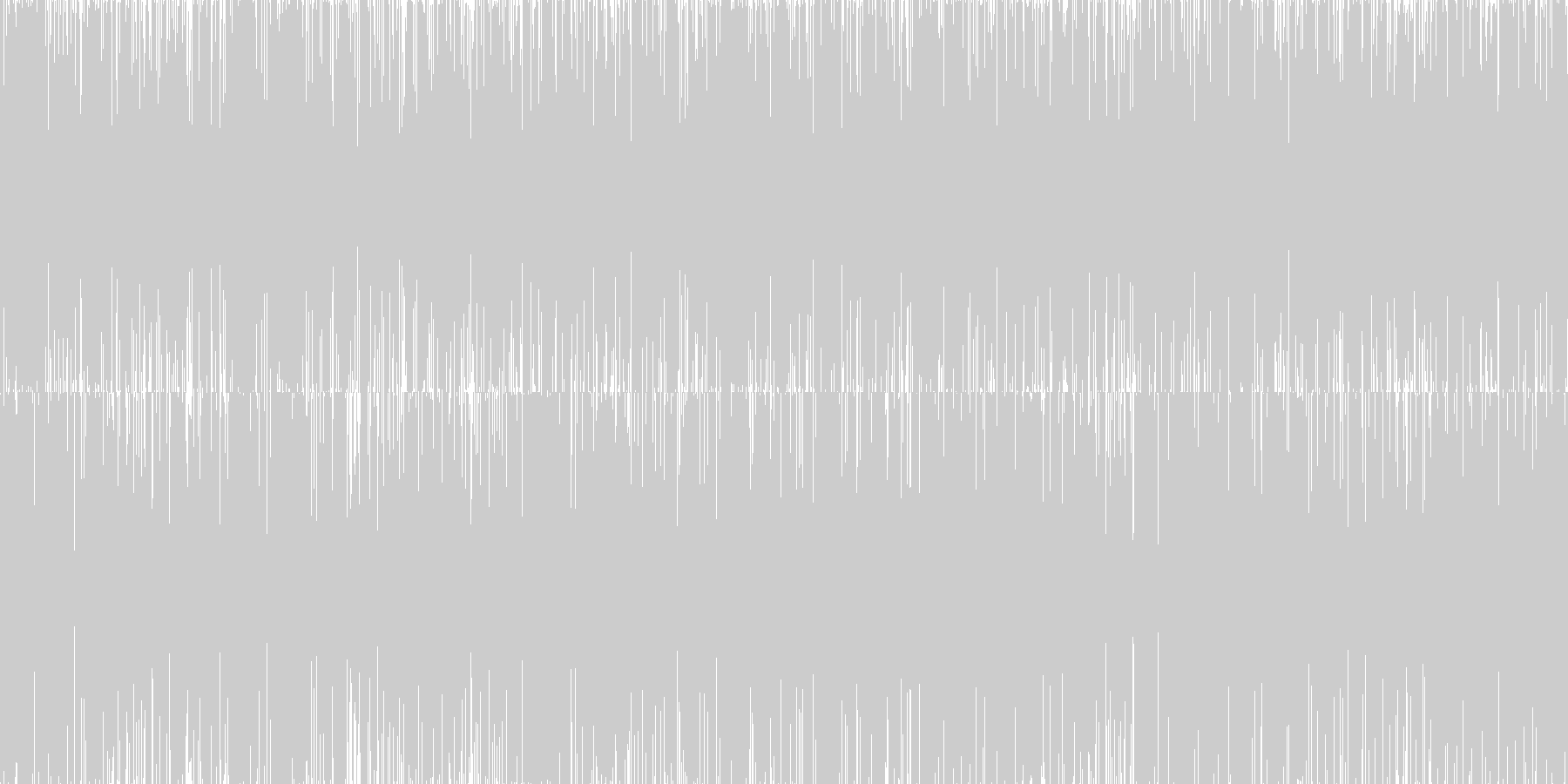 ザー...。雨の音(長め)の未再生の波形