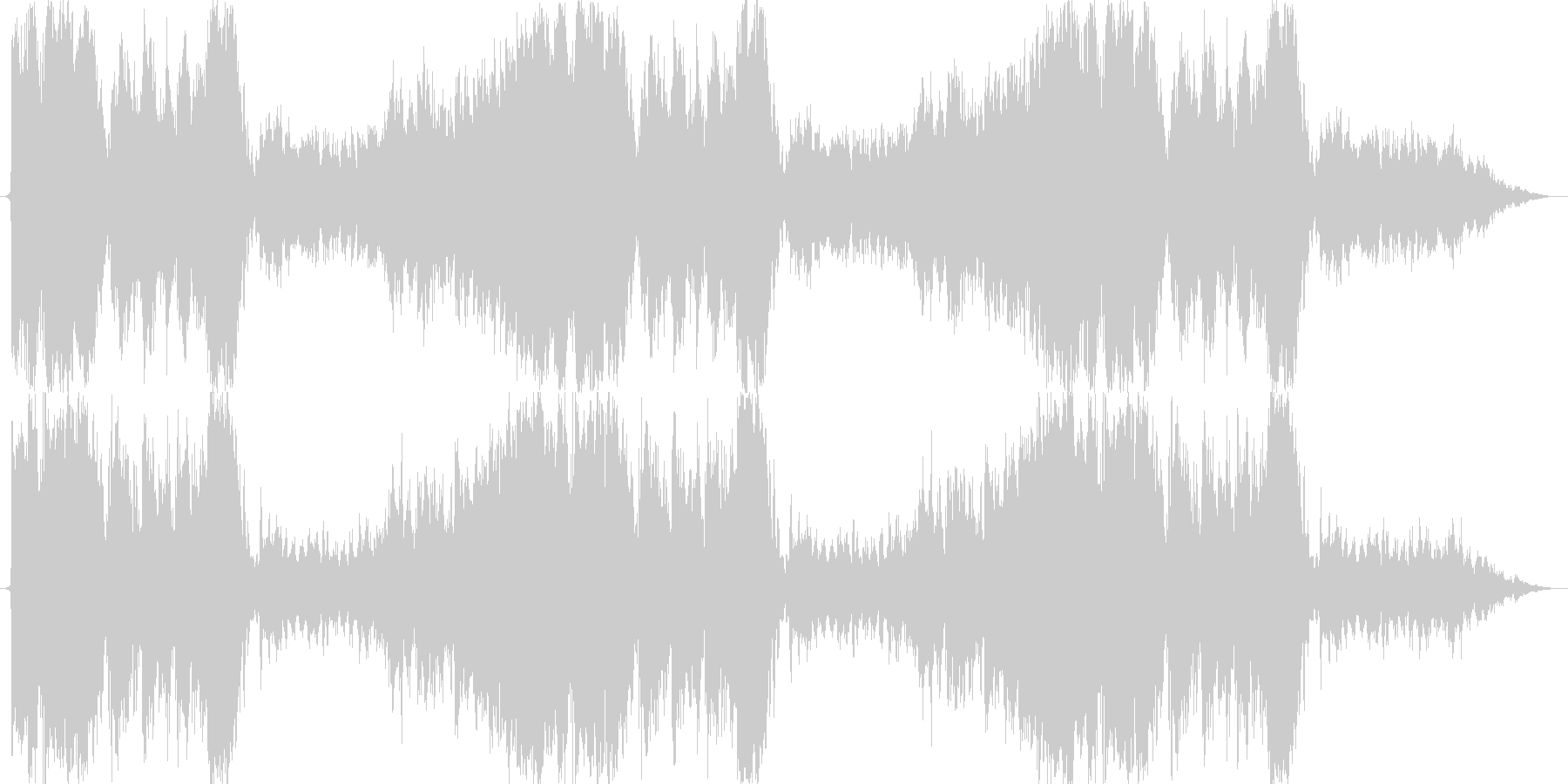 華やかで勇壮な堂々としたオーケストラ曲の未再生の波形