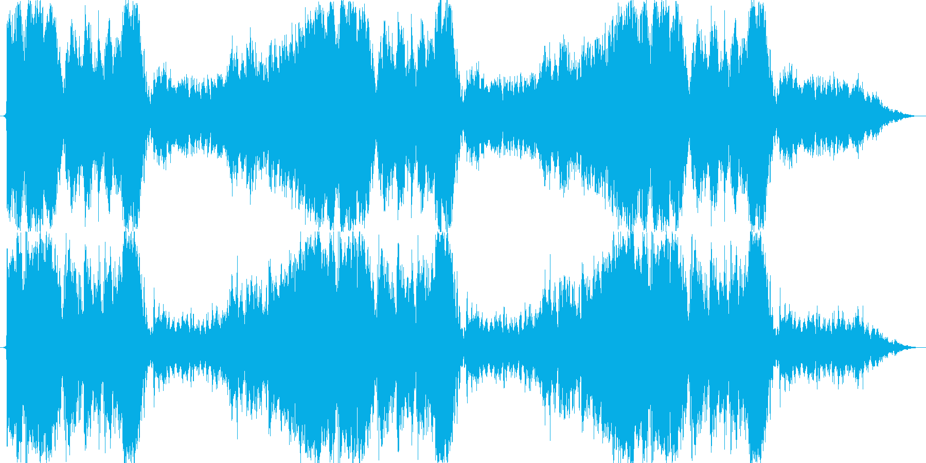 華やかで勇壮な堂々としたオーケストラ曲の再生済みの波形