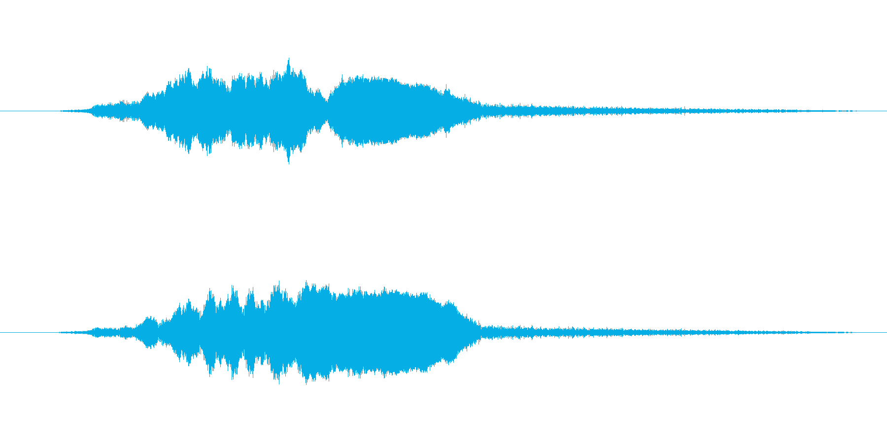 「ヒュイーン(コミカルな音)」の再生済みの波形