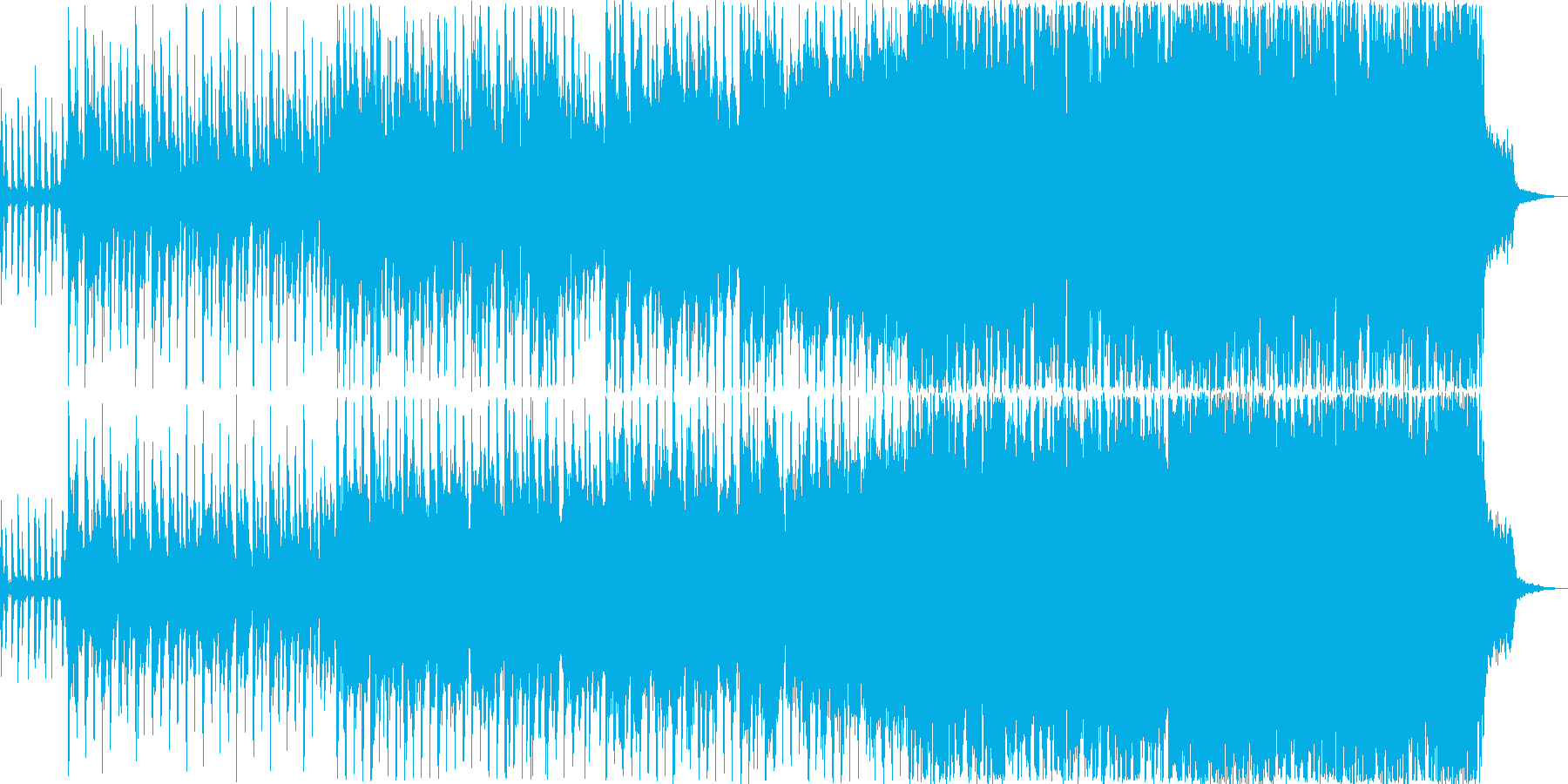 元気が出る疾走感のある生音系テクノポップの再生済みの波形