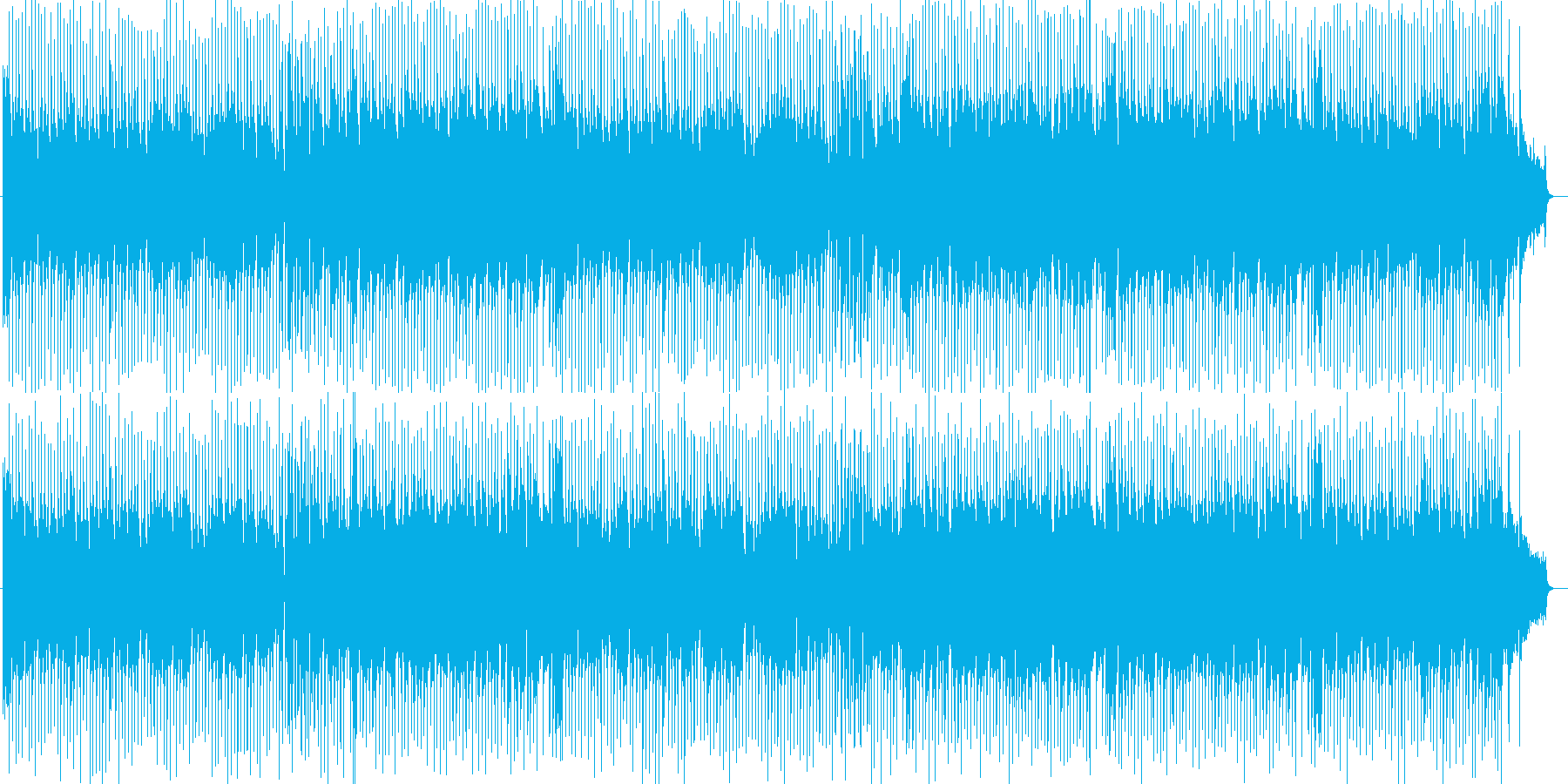 アップテンポのウキウキする曲の再生済みの波形