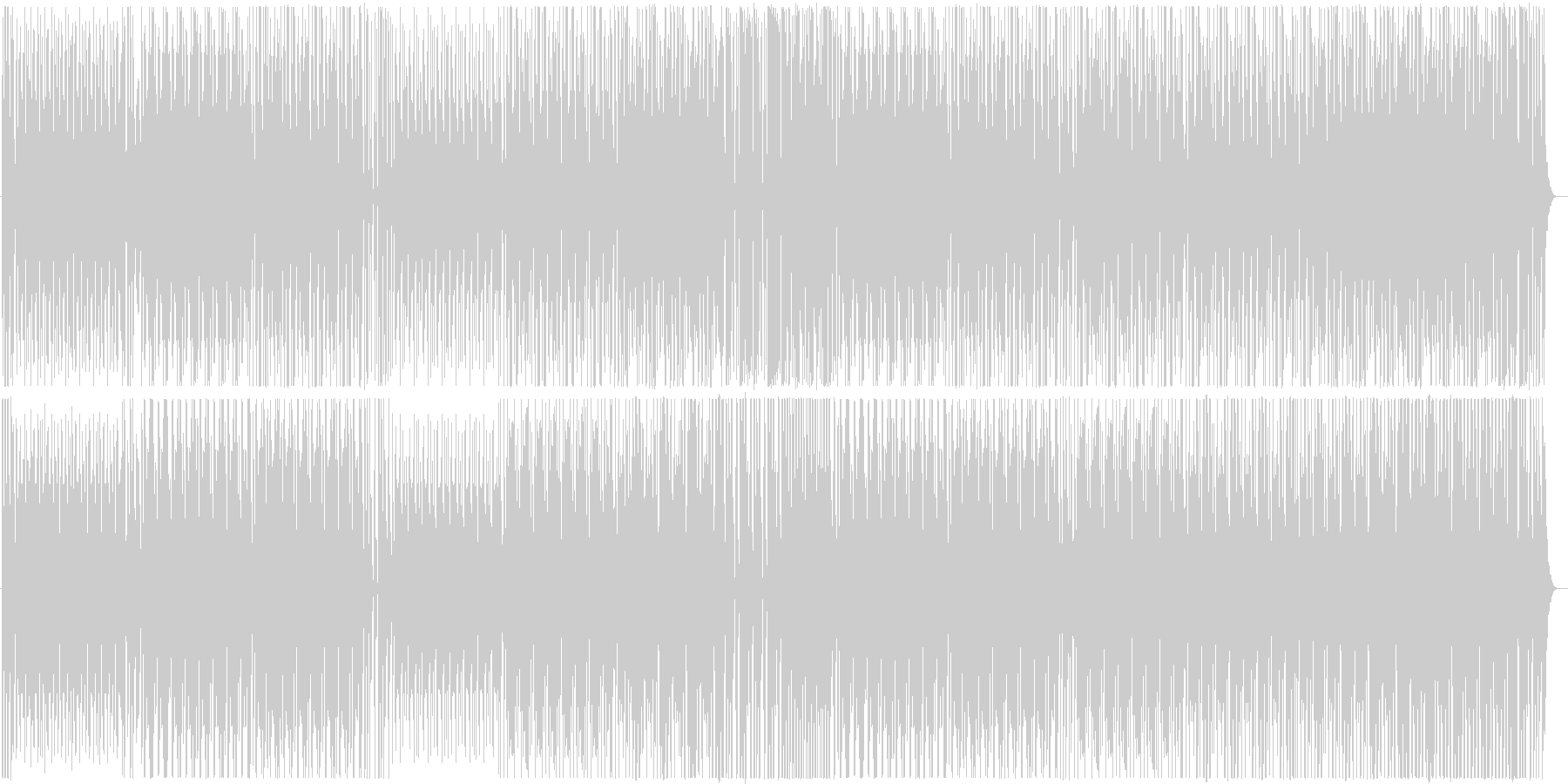 和太鼓のみの組太鼓楽曲02の未再生の波形