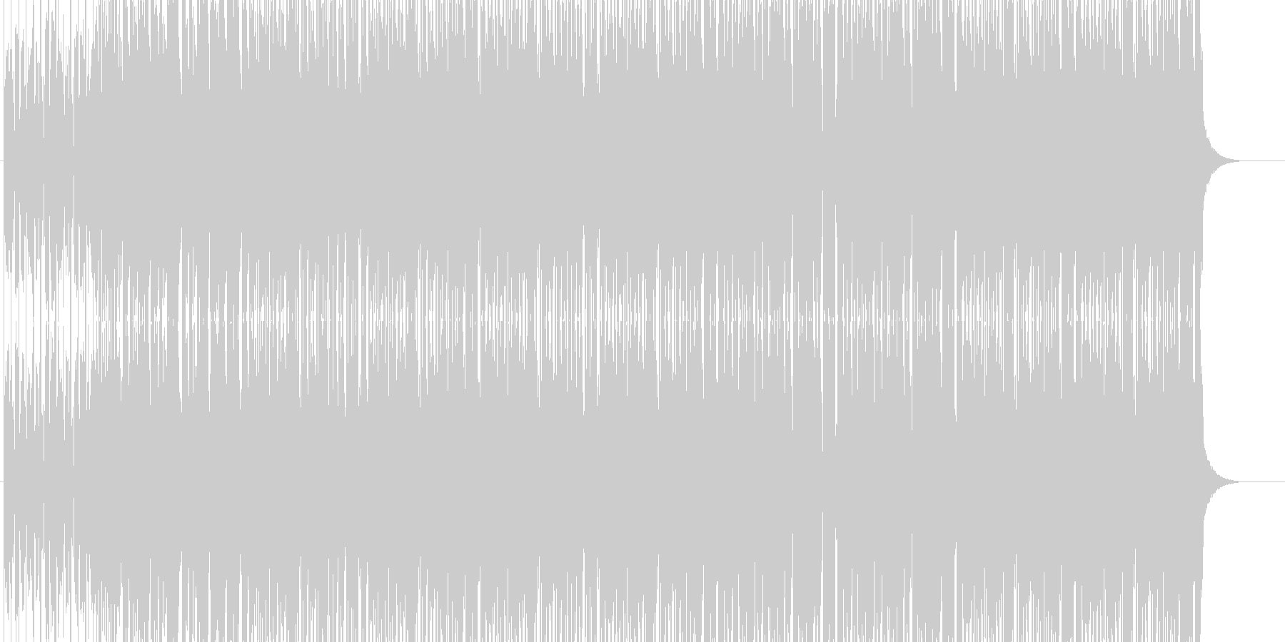 アニメや映像系に合うハウスの未再生の波形