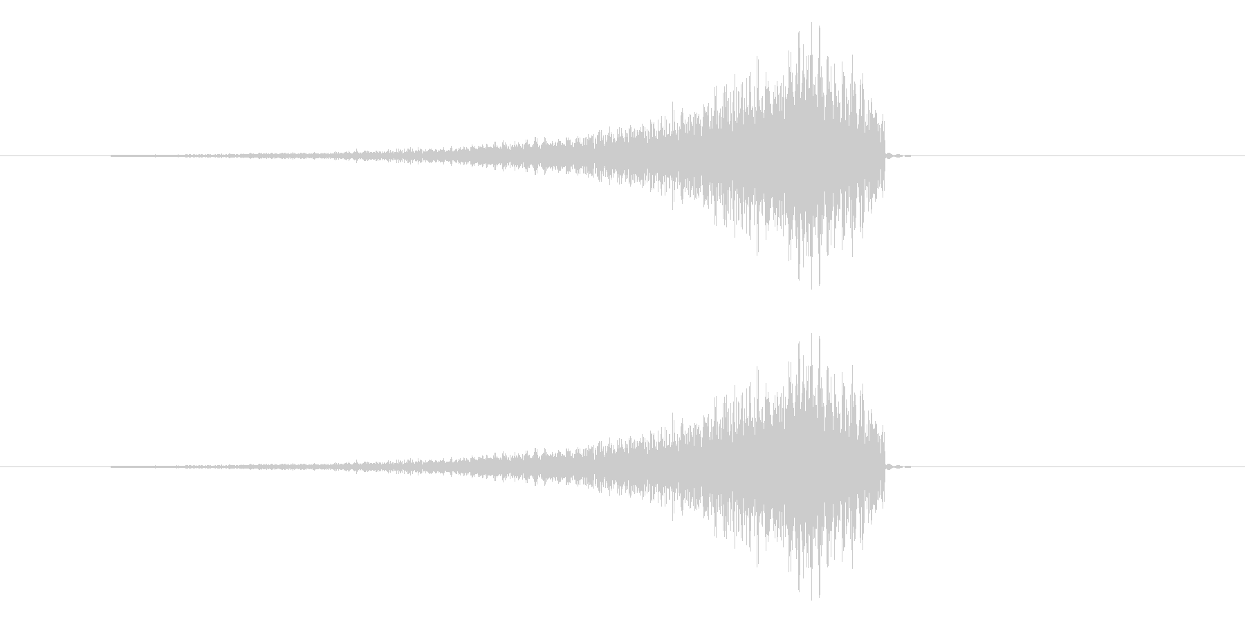 ギュイーンという音が通り抜ける効果音の未再生の波形
