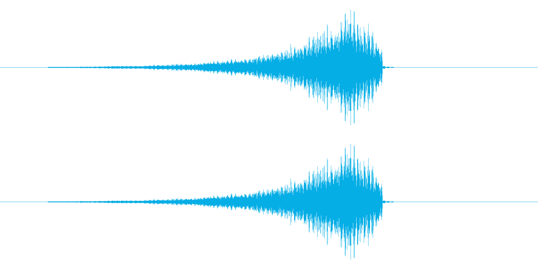 ギュイーンという音が通り抜ける効果音の再生済みの波形