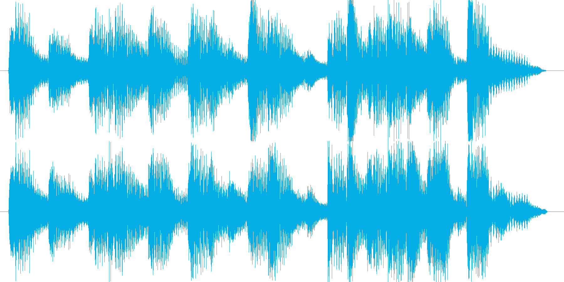 5秒ジングル音源テクノ系明るい曲調の再生済みの波形