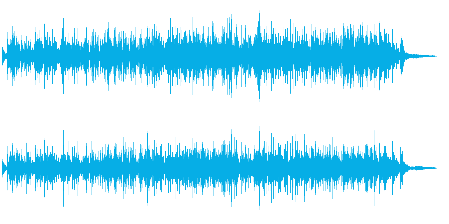 幻想的ピアノ曲の再生済みの波形