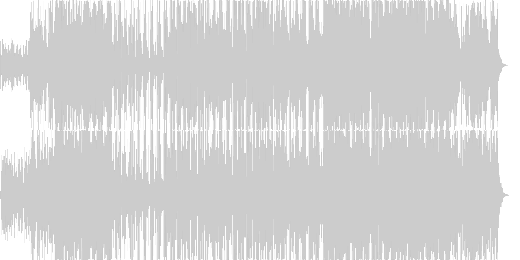 ノリが良いシンセリードとスラップベースの未再生の波形