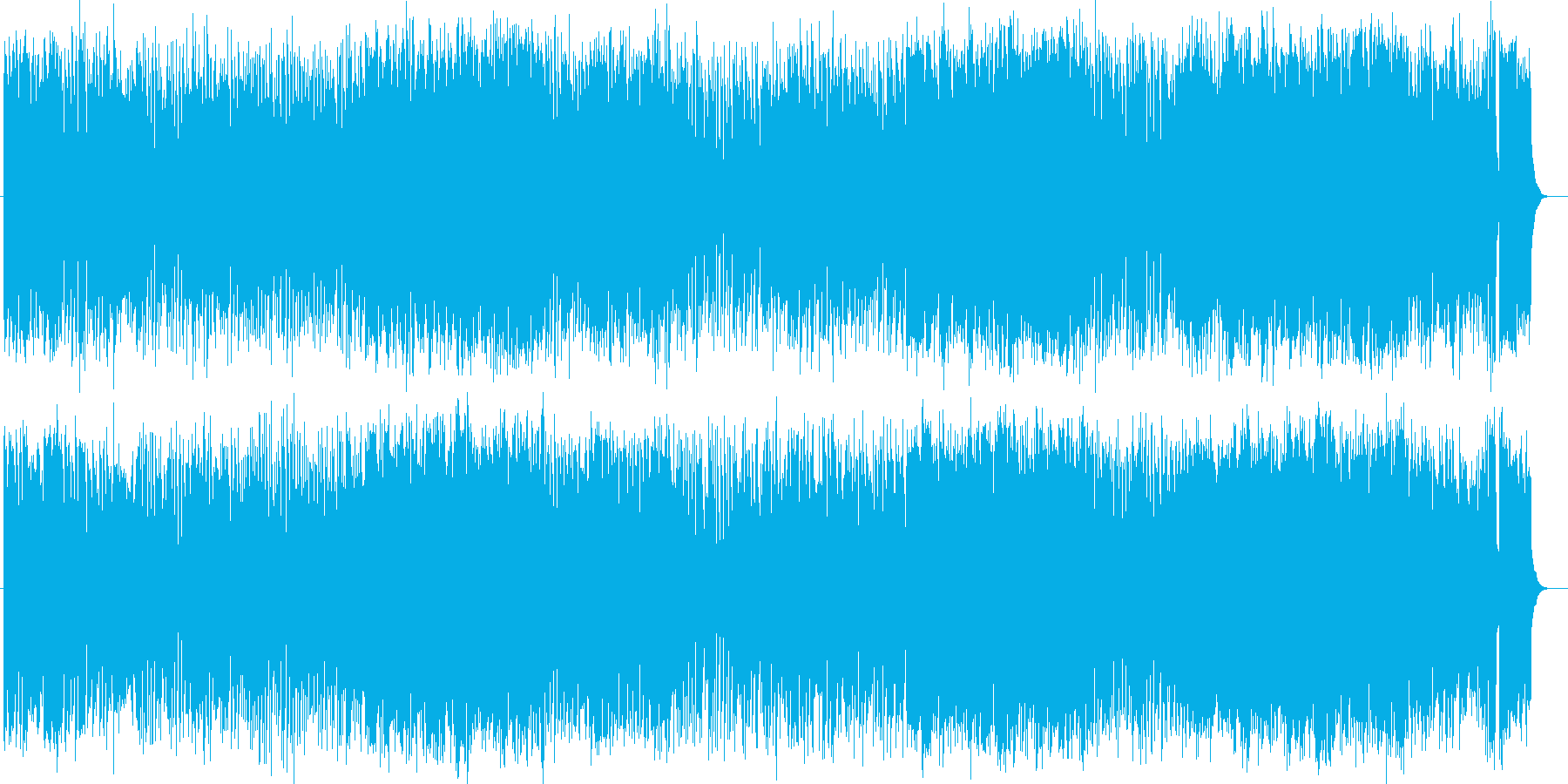 疾走感のある明るいミュージックの再生済みの波形
