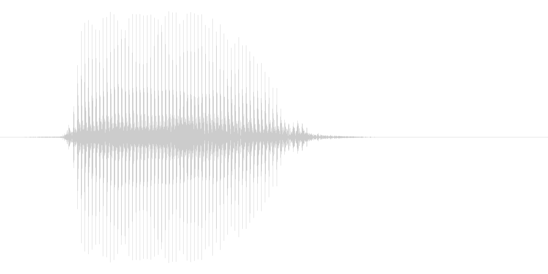 子供や犬用のおもちゃの音(ぷっ)の未再生の波形