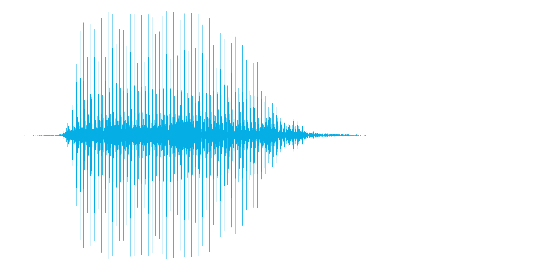 子供や犬用のおもちゃの音(ぷっ)の再生済みの波形