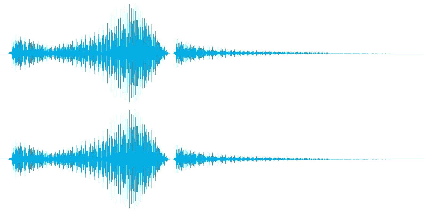 ライトセーバー風SE_振り払う時の音の再生済みの波形