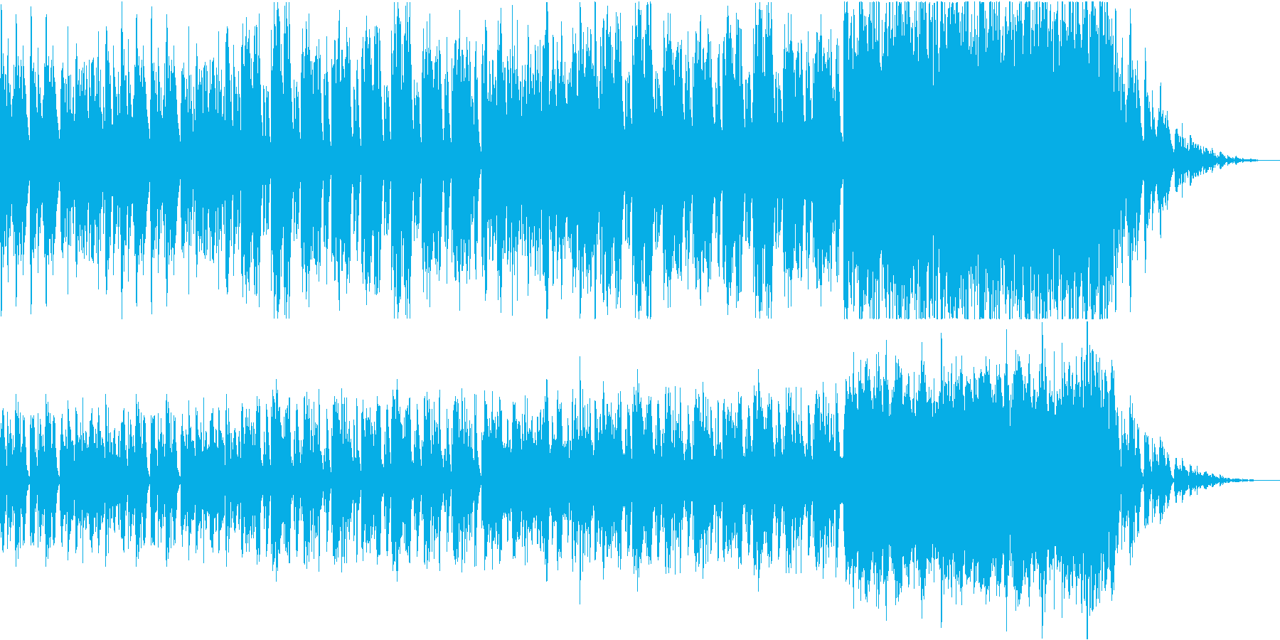 ハープの穏やかで物悲しい楽曲の再生済みの波形