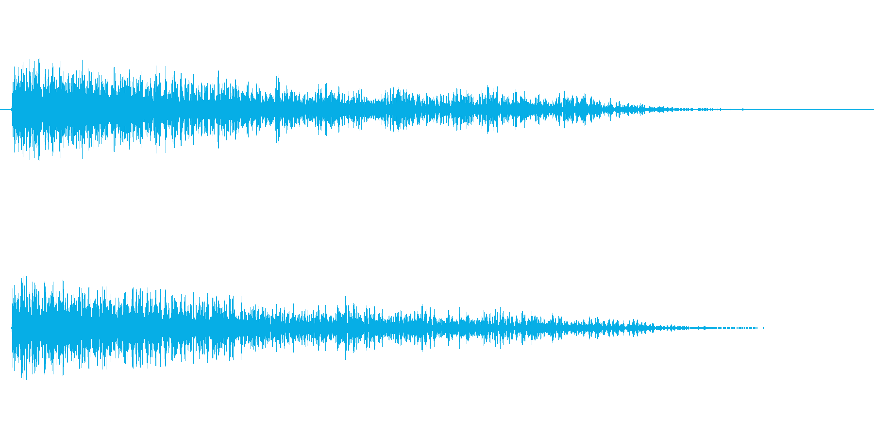 「ガーン(アクセント音)」の再生済みの波形