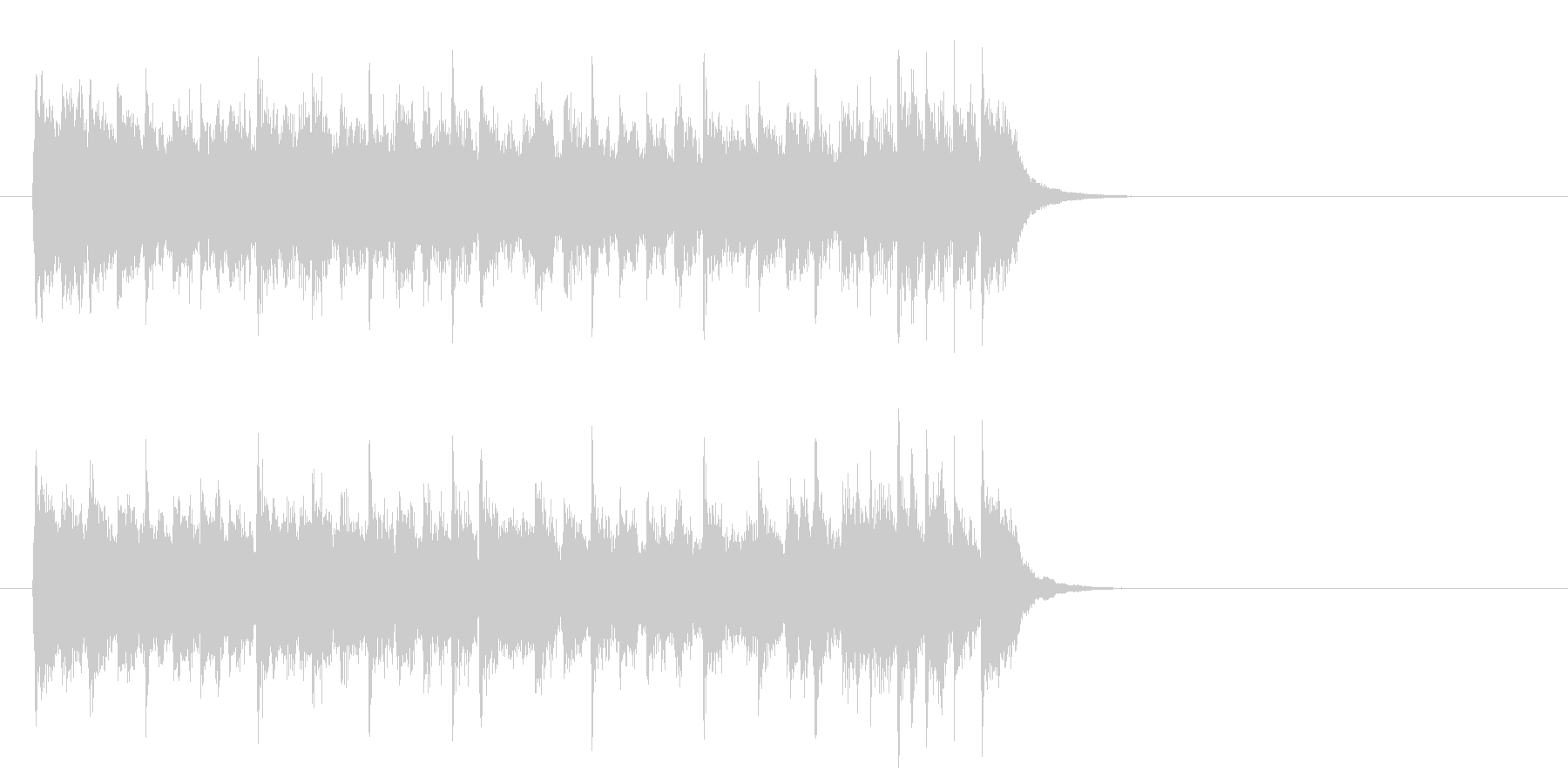 感動の終わりを迎える楽曲(サビ)の未再生の波形