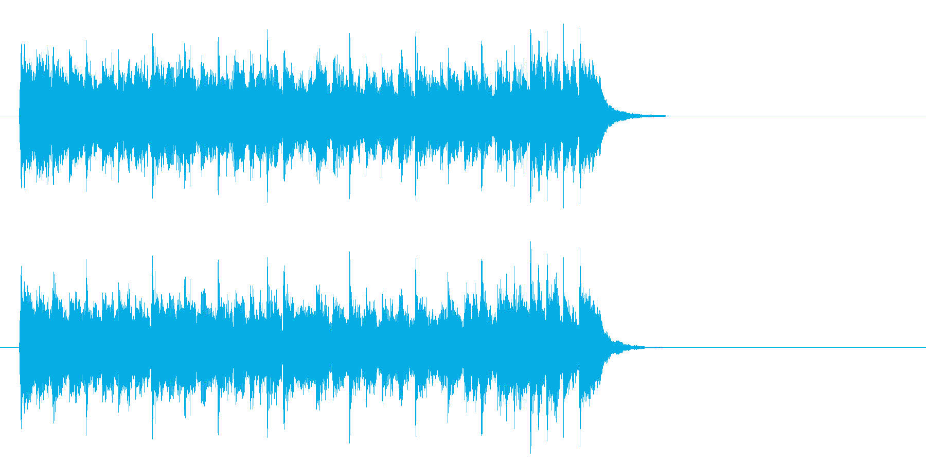 感動の終わりを迎える楽曲(サビ)の再生済みの波形