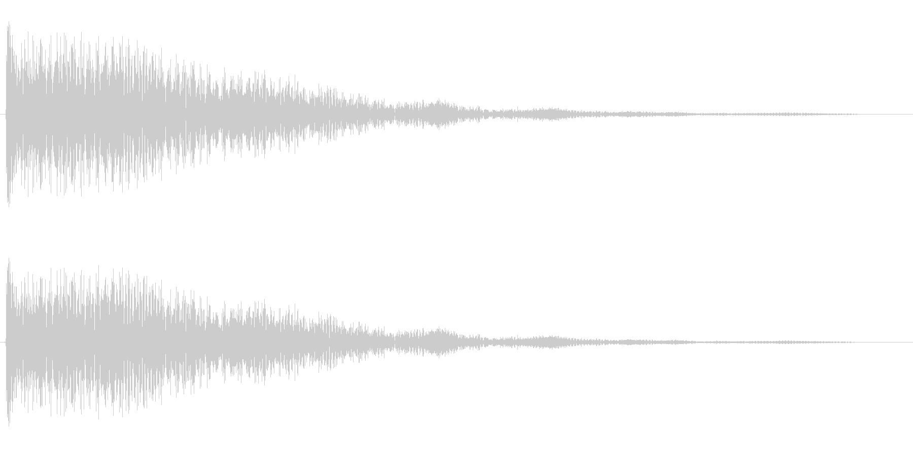 ゴ〜ン(鐘の鳴る音)の未再生の波形