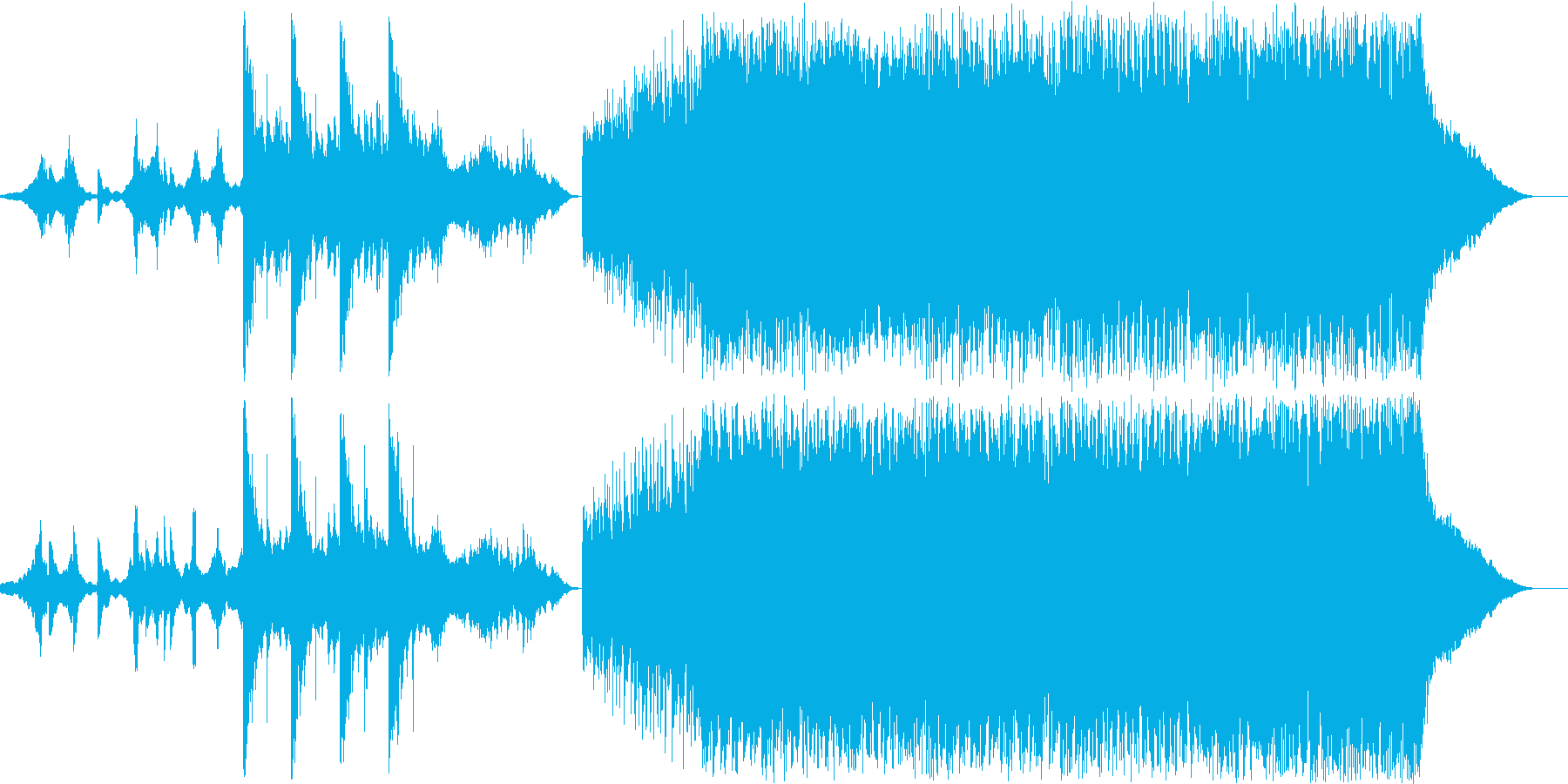 和の音とギターの融合で勇ましい感じのB…の再生済みの波形
