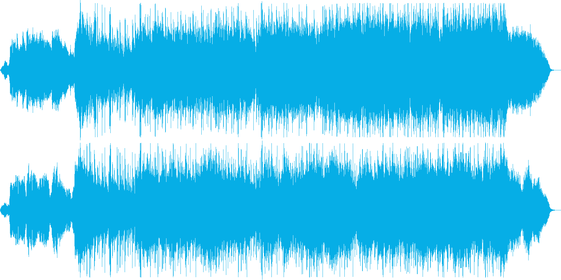 壮大で希望に満ちたオーケストラ楽曲の再生済みの波形