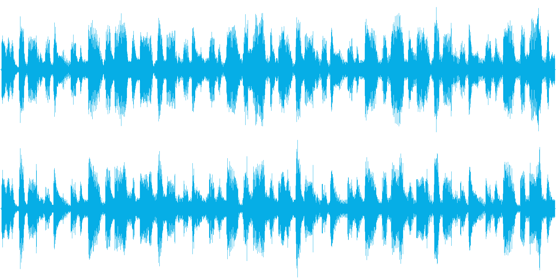 ドラムを強調した楽曲です。の再生済みの波形
