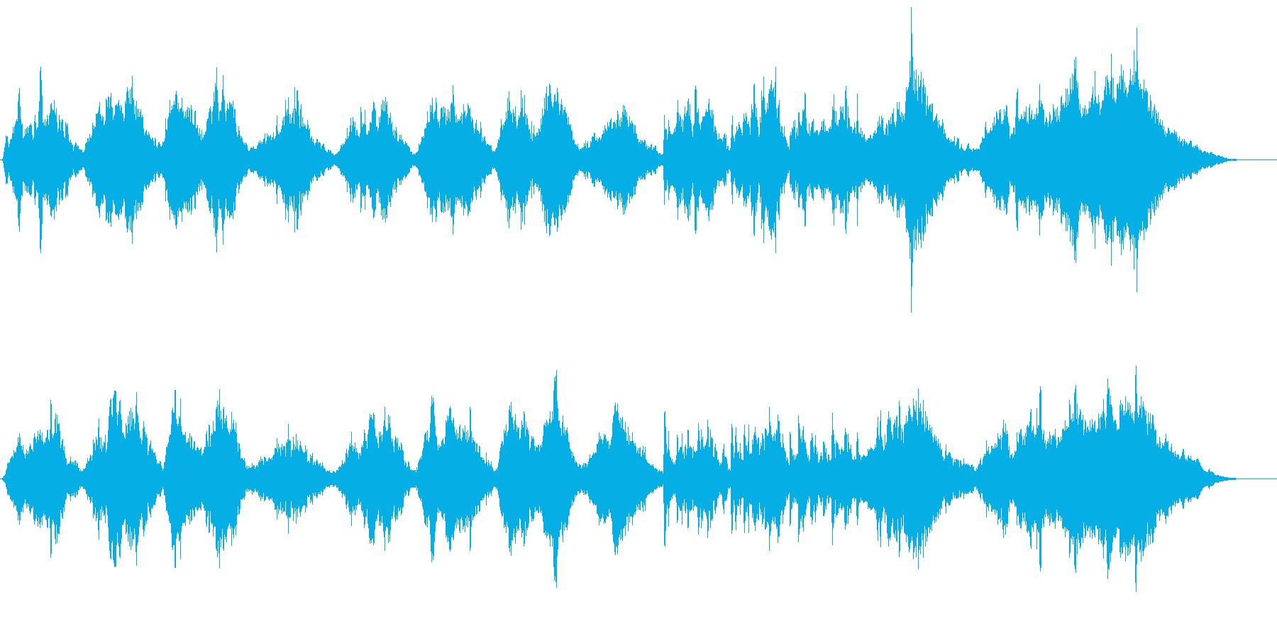 ドラマチックで感動的なストリングス曲の再生済みの波形