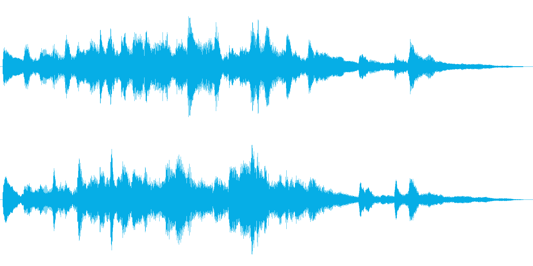 希望に向かって光溢れる、CM向けピアノ曲の再生済みの波形