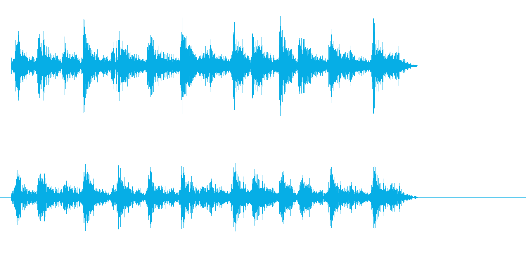 ジリリ(ゼンマイを巻くような音)の再生済みの波形