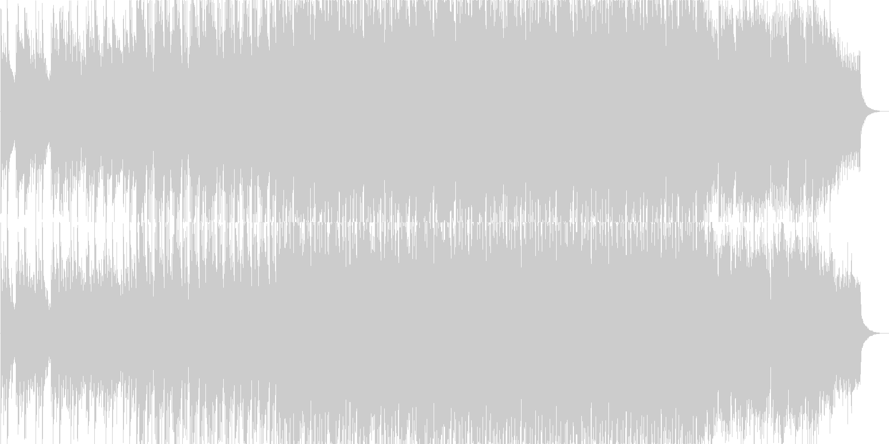 文明崩壊後の世界をイメージした切ない曲の未再生の波形