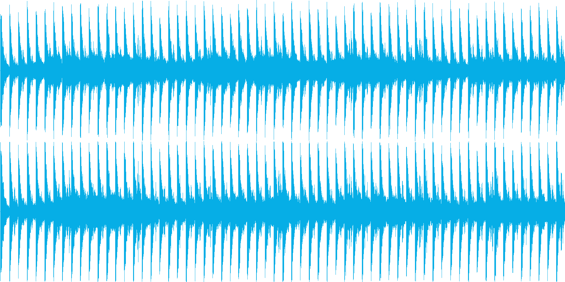 ループ対応のテクノを強く意識した楽曲の再生済みの波形