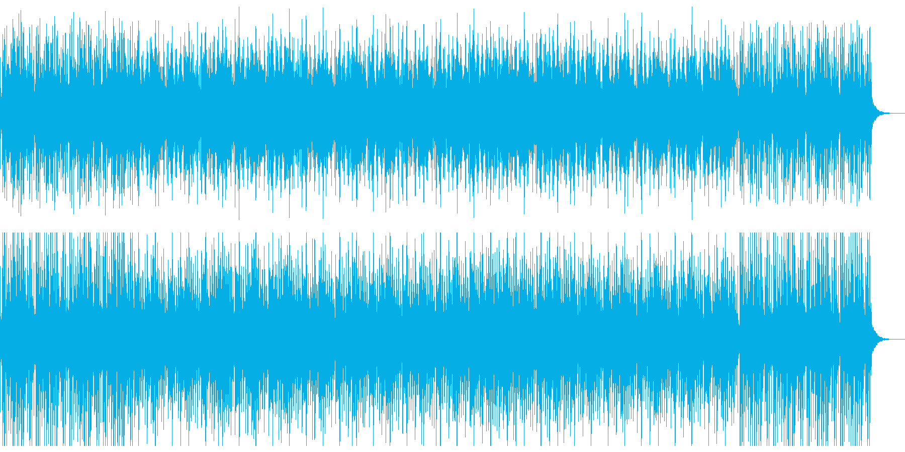 愉快なシンセ音楽の再生済みの波形