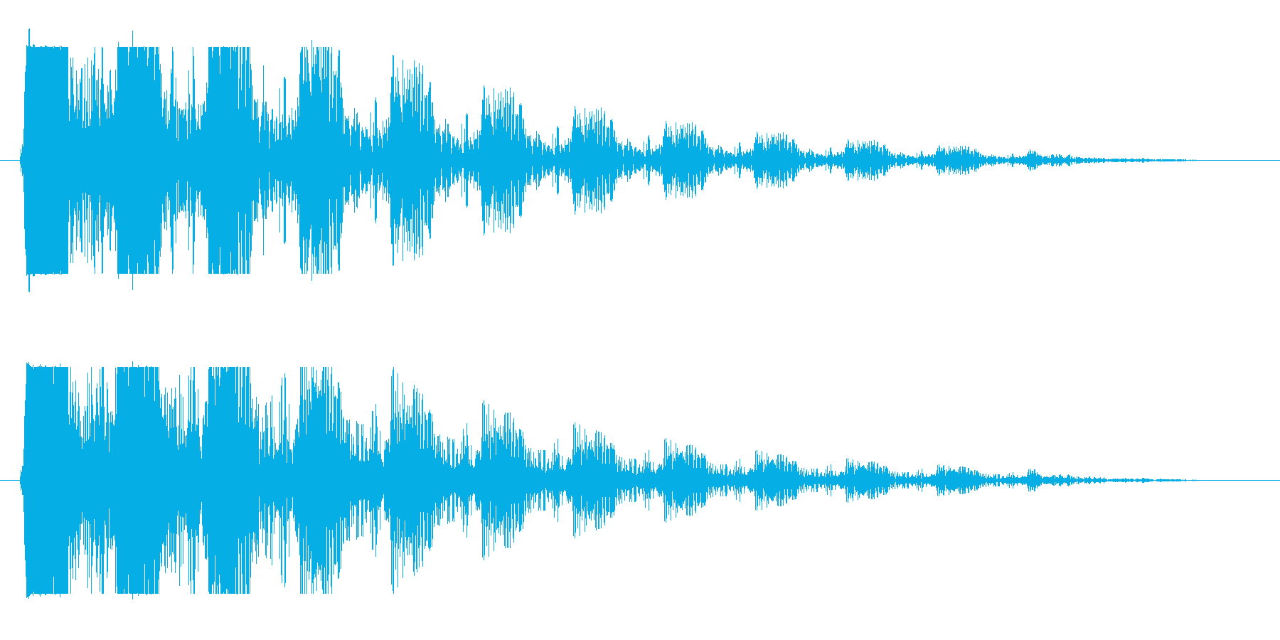 ドン…(エコーをかけつつ次第に消える音)の再生済みの波形