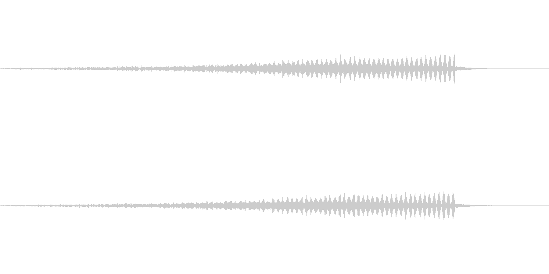シュ〜(EDMなんかでよく聞く上昇音)の未再生の波形