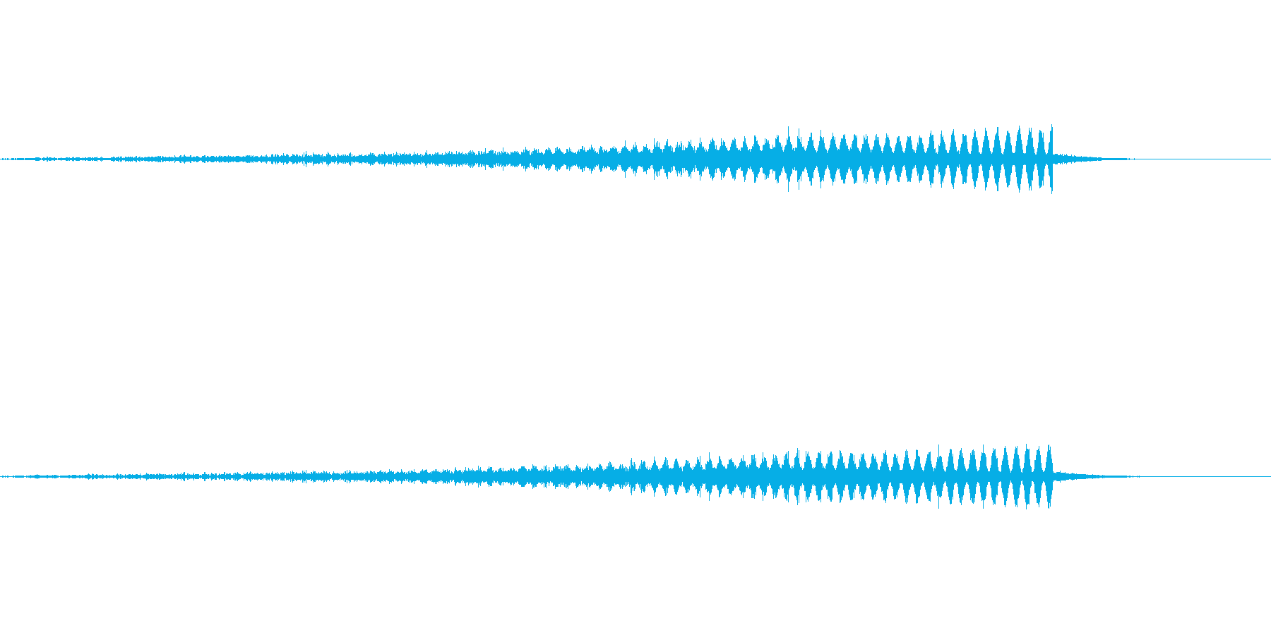 シュ〜(EDMなんかでよく聞く上昇音)の再生済みの波形